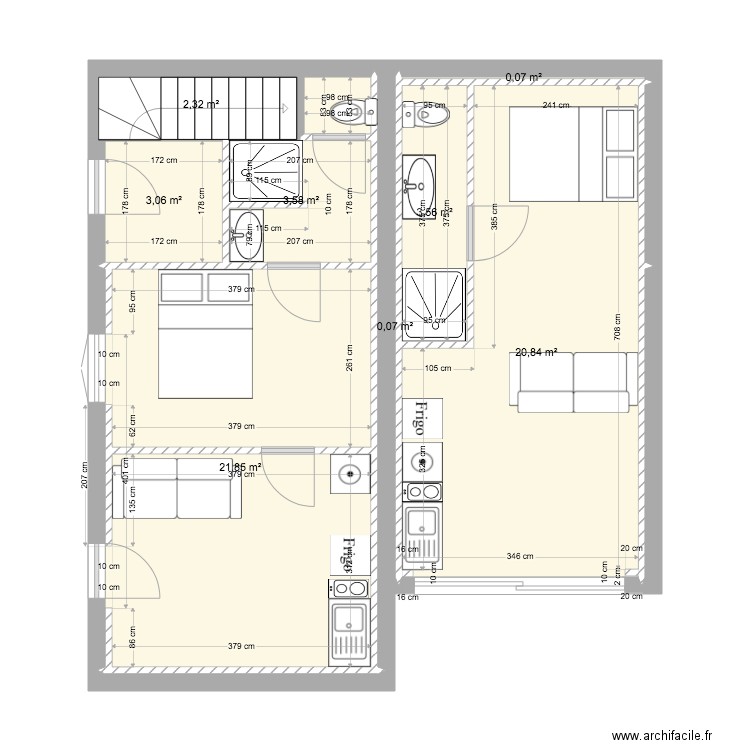 corneille RDC 1 pdf. Plan de 9 pièces et 56 m2