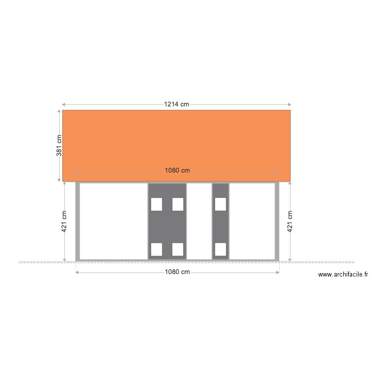 facade maison val sans. Plan de 0 pièce et 0 m2