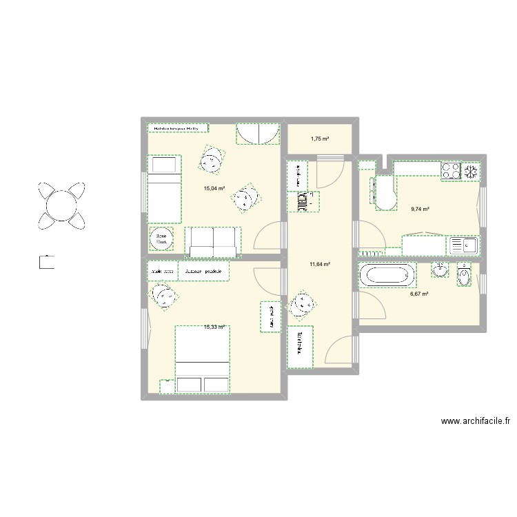 Julie. Plan de 0 pièce et 0 m2