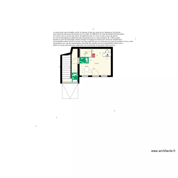 notice s&eacute;curit&eacute; incendie et inondation . Plan de 