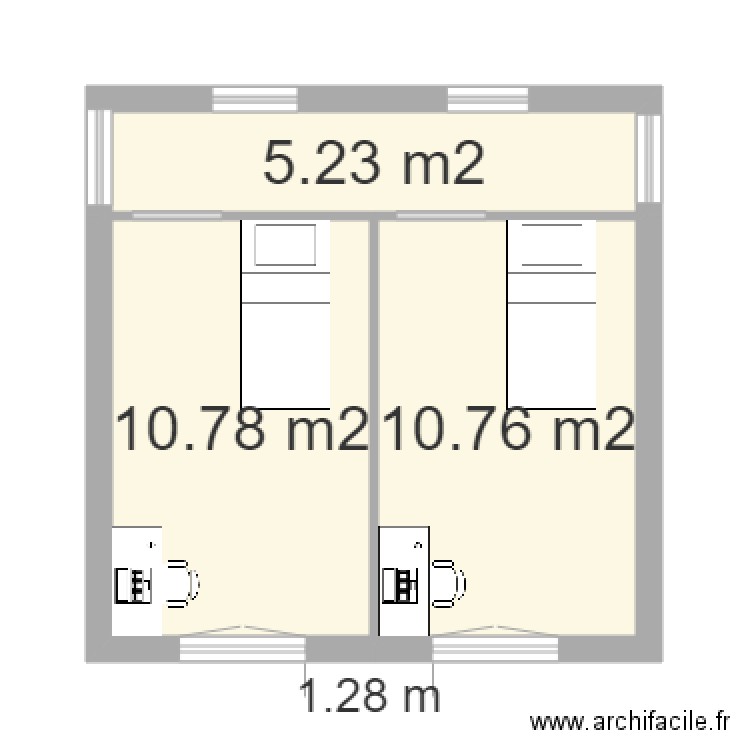 ch 1 et 2. Plan de 0 pièce et 0 m2