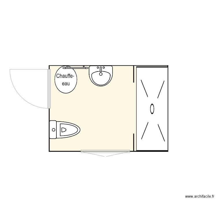 SDB  STUDIO ST PIERRE 12. Plan de 0 pièce et 0 m2