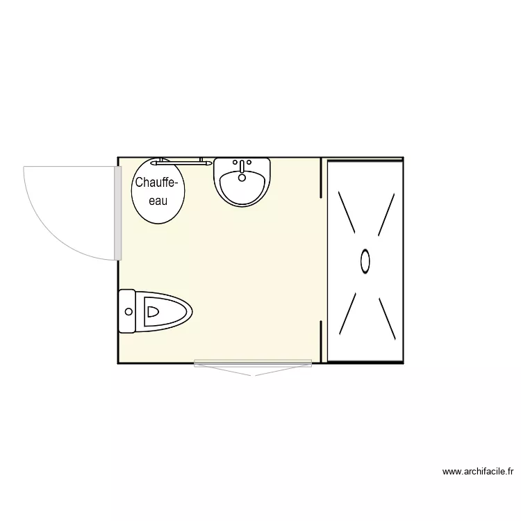 SDB  STUDIO ST PIERRE 12. Plan de 