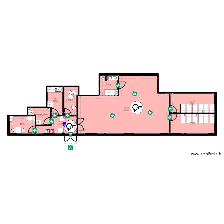 Cergy projet Jordan 1 evac. Plan de 0 pièce et 0 m2