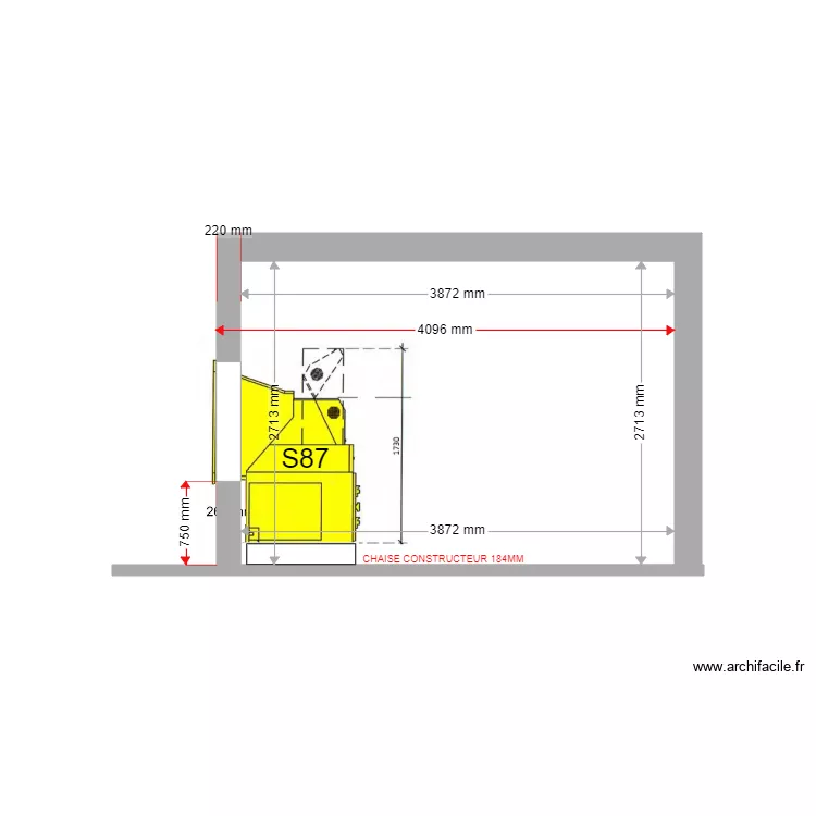 COUPE PROJET CARNOUX EN PROVENCE S87. Plan de 