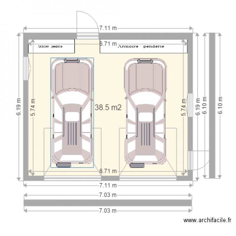 garage . Plan de 0 pièce et 0 m2