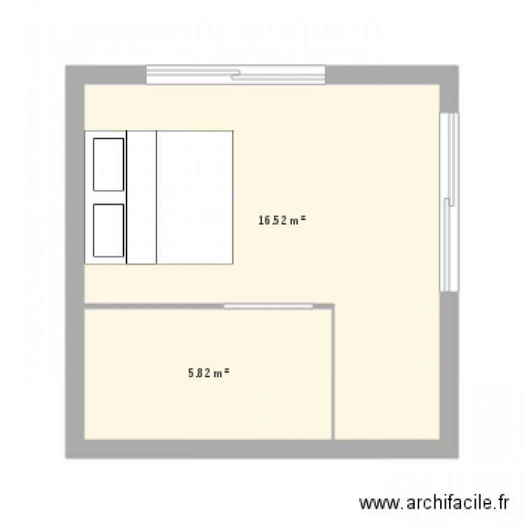 bungalow. Plan de 0 pièce et 0 m2