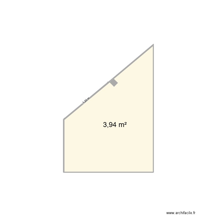 DRESSING 2. Plan de 1 pièce et 4 m2