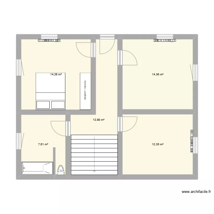 Chambre GOGO. Plan de 5  et 62 m²