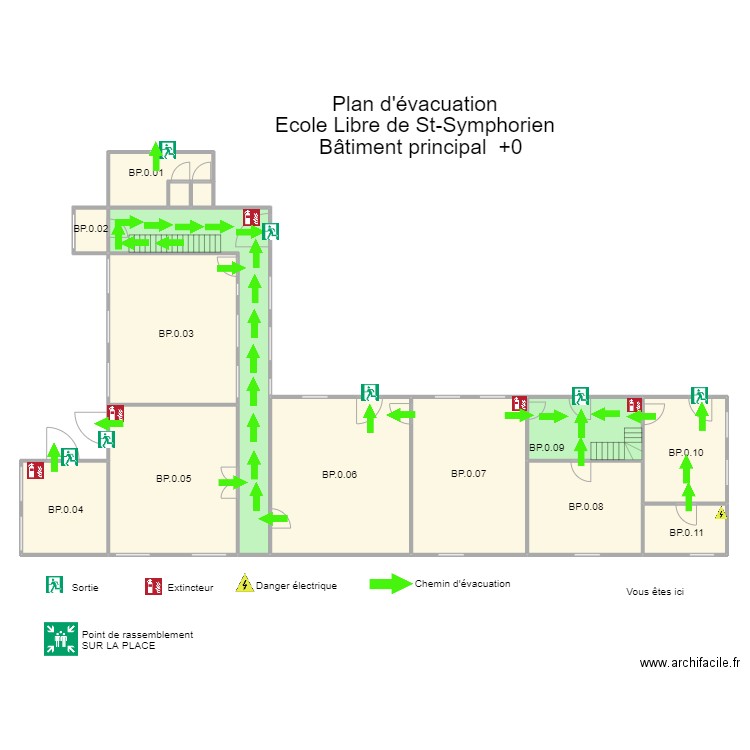 principal St Symphorien 0. Plan de 14 pièces et 298 m2