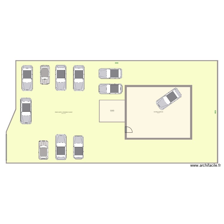 M KING GARAGE STATIONNEMENT AVANT TRAVAUX. Plan de 0 pièce et 0 m2
