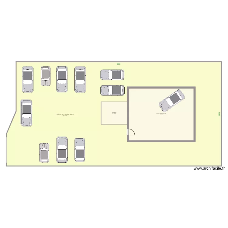 M KING GARAGE STATIONNEMENT AVANT TRAVAUX. Plan de M KING GARAGE STATIONNEMENT AVANT TRAVAUX. Plan de