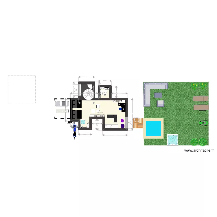 chambre de Elody Morin. Plan de 