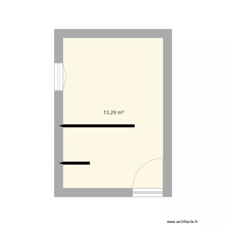 Chambre SUD. Plan de 