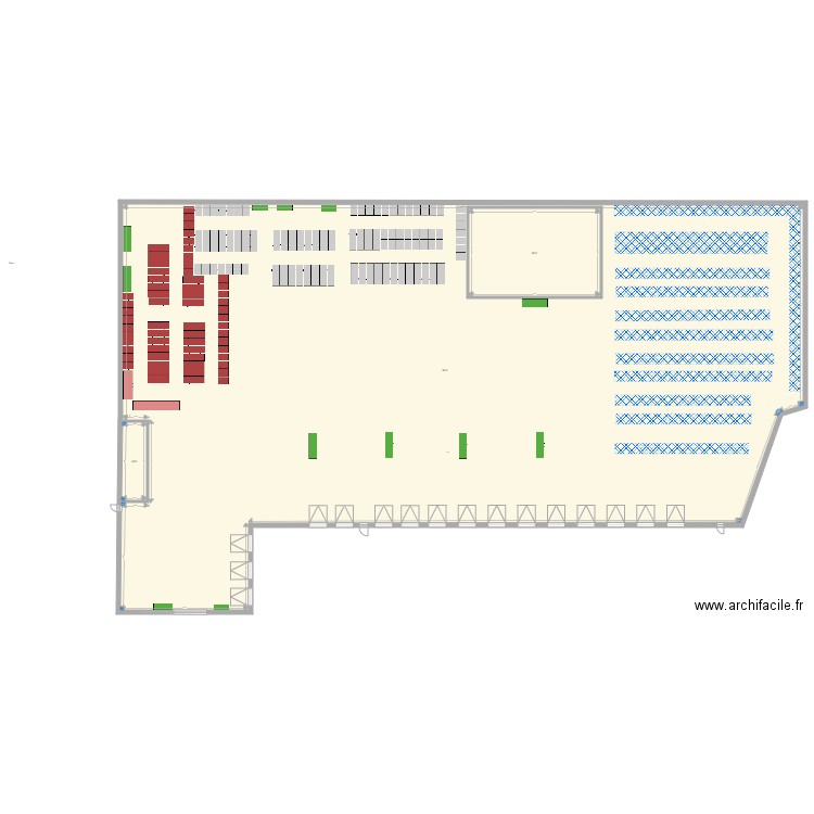 Ancien plan frigo. Plan de 3 pièces et -1247 m2