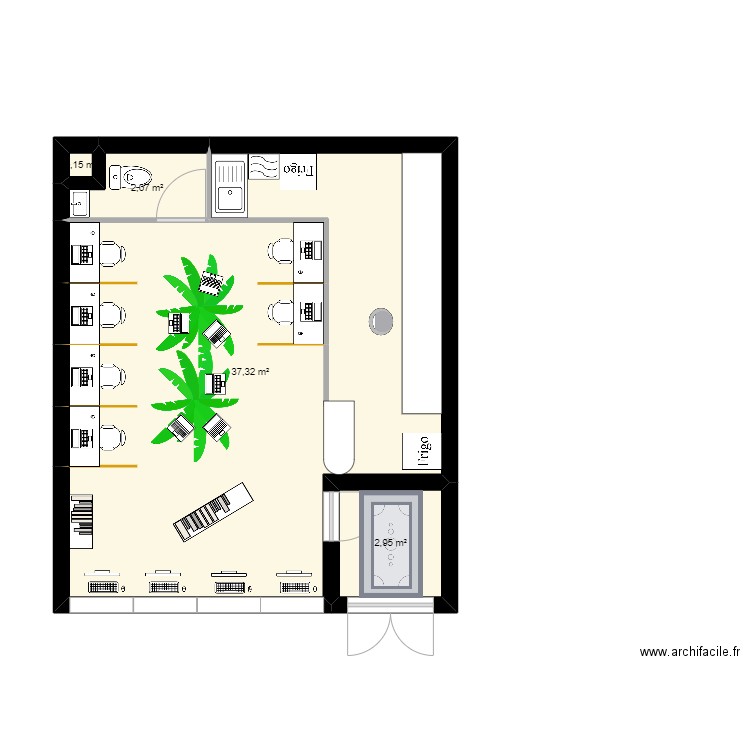 Ordinatour plan 10. Plan de 4 pièces et 42 m2