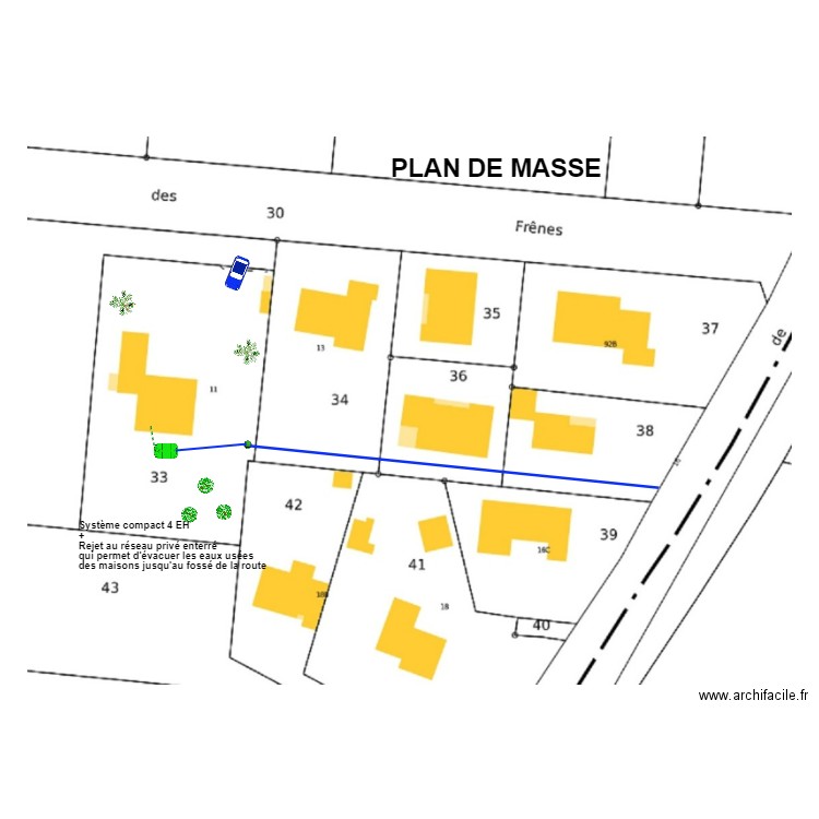Bielle. Plan de 0 pièce et 0 m2