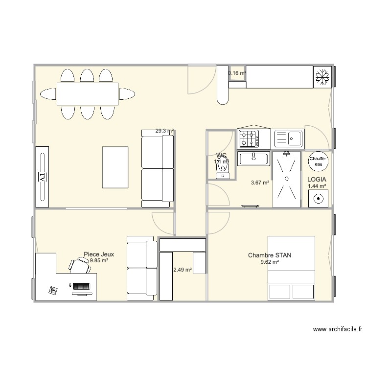 Appart STAN Projet Elec et Sanit. Plan de 0 pièce et 0 m2