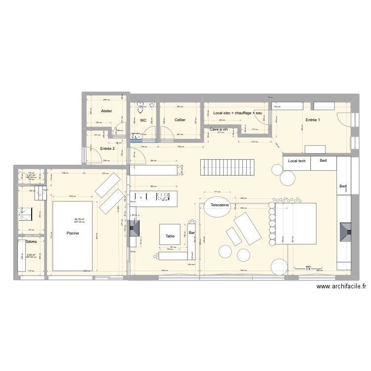 RDC. Plan de 0 pièce et 0 m2
