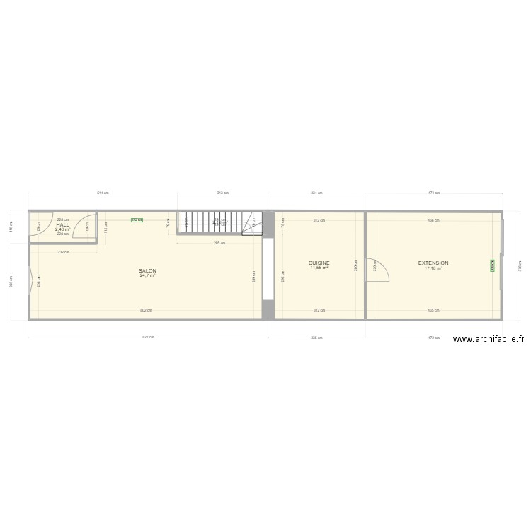 Maison Tourcoing. Plan de 5 pièces et 58 m2