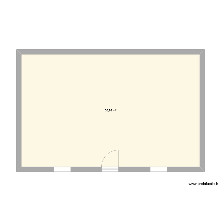 garage V1. Plan de 1 pièce et 57 m2