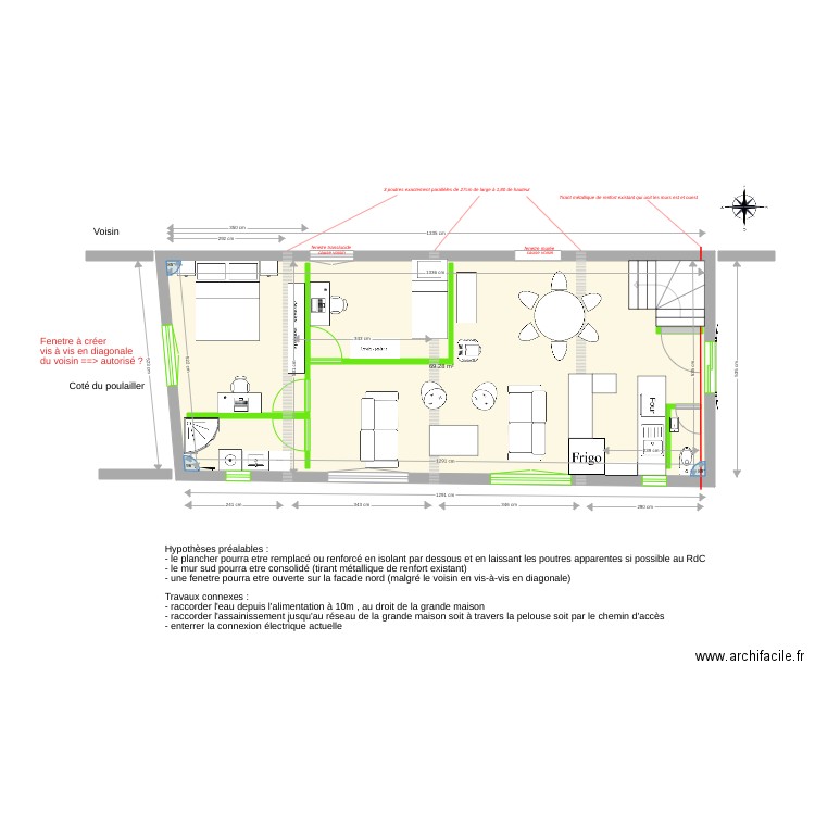 Platane Maison verte Etage futur v3. Plan de 0 pièce et 0 m2