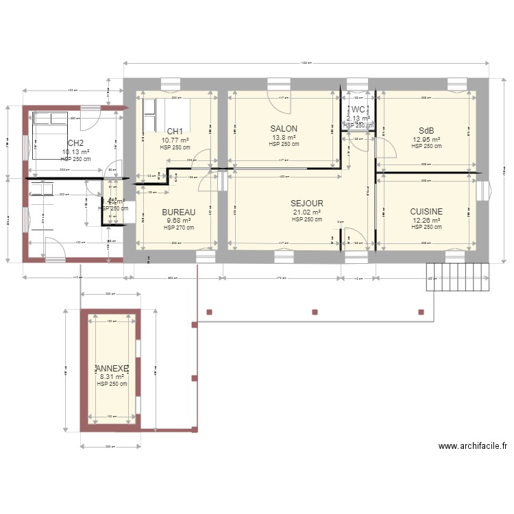 Maison. Plan de 0 pièce et 0 m2