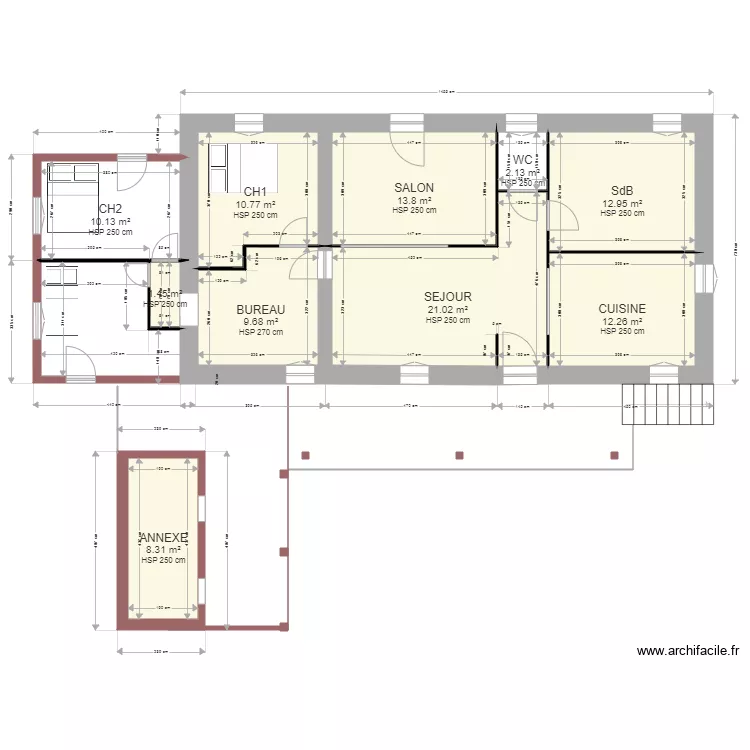 Maison. Plan de 