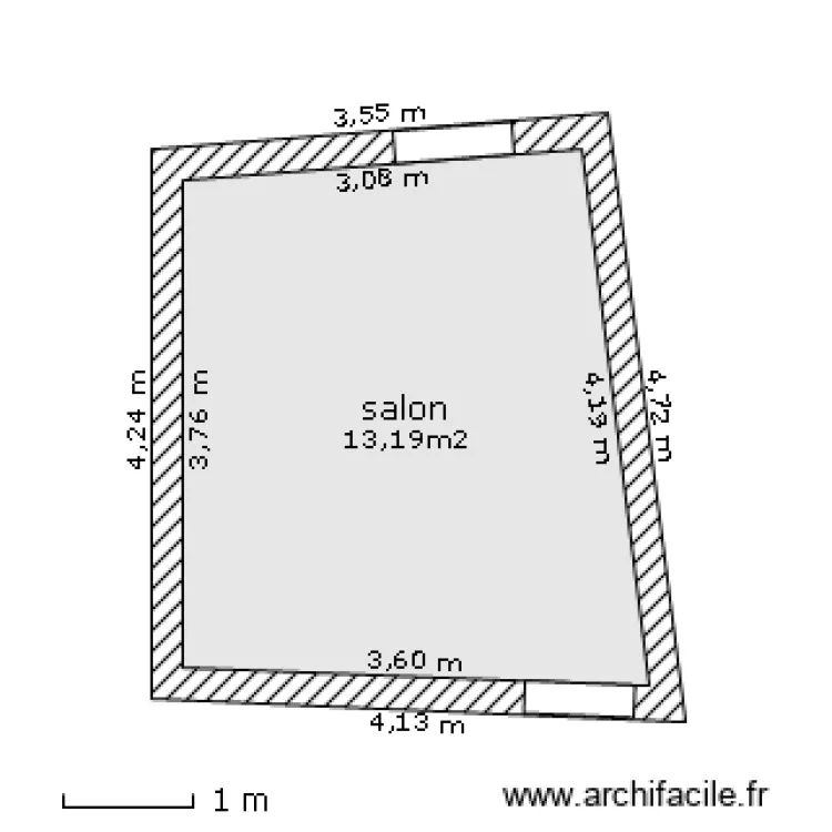 salon. Plan de 