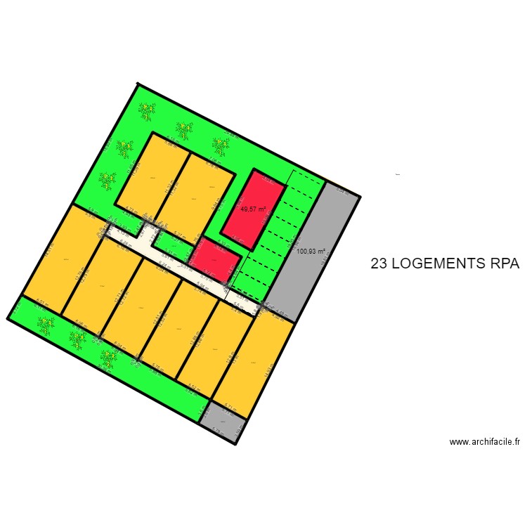 BEC FIN BRAS PANON . Plan de 16 pièces et 1348 m2