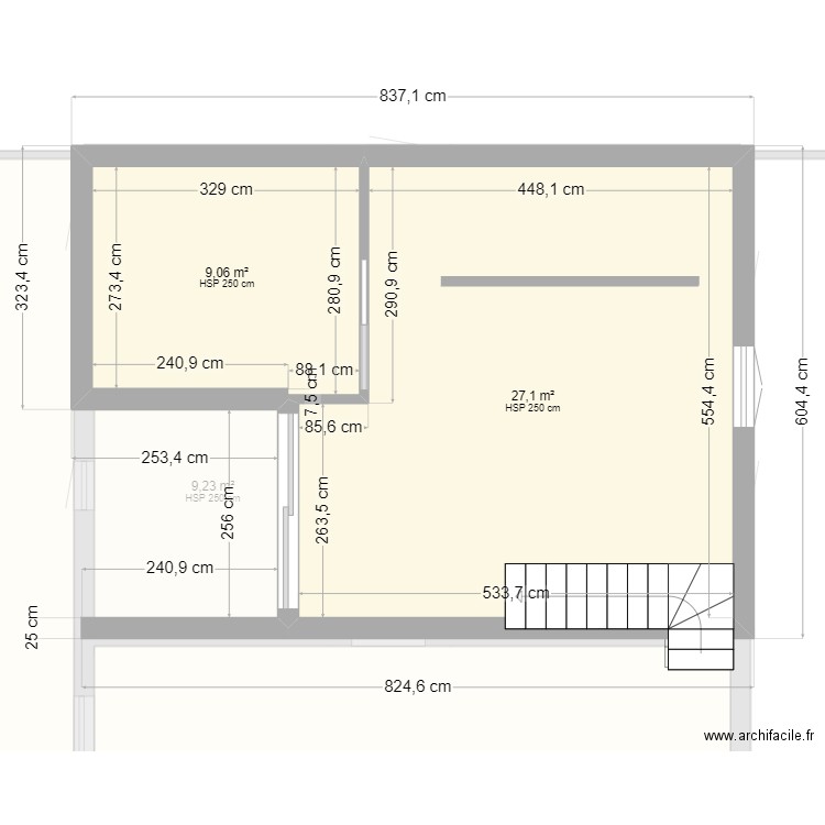 maison gros oeuvre. Plan de 13 pièces et 323 m2