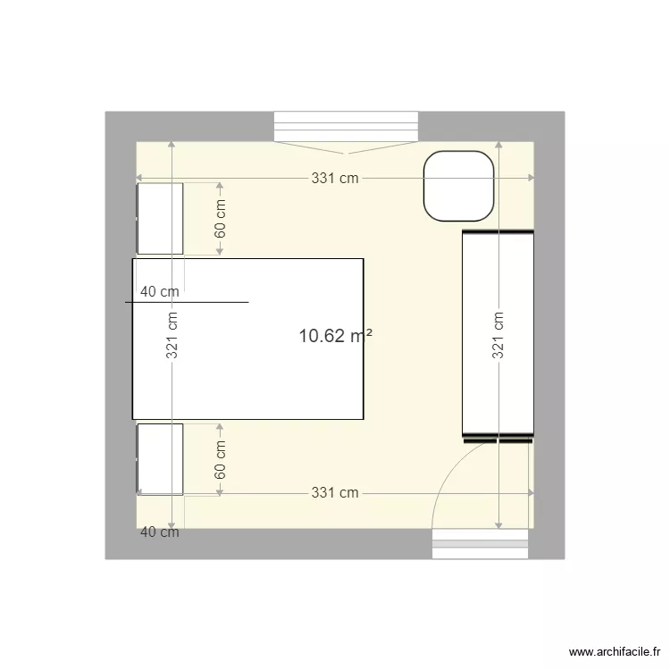 chambre3. Plan de 