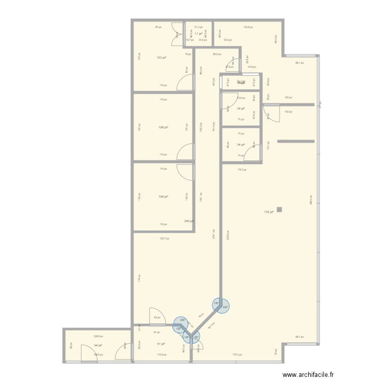 147 StJB actuel. Plan de 0 pièce et 0 m2