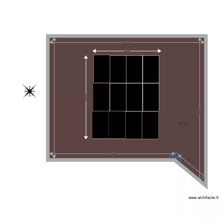 Panneaux photovolta&iuml;ques FERRET. Plan de 