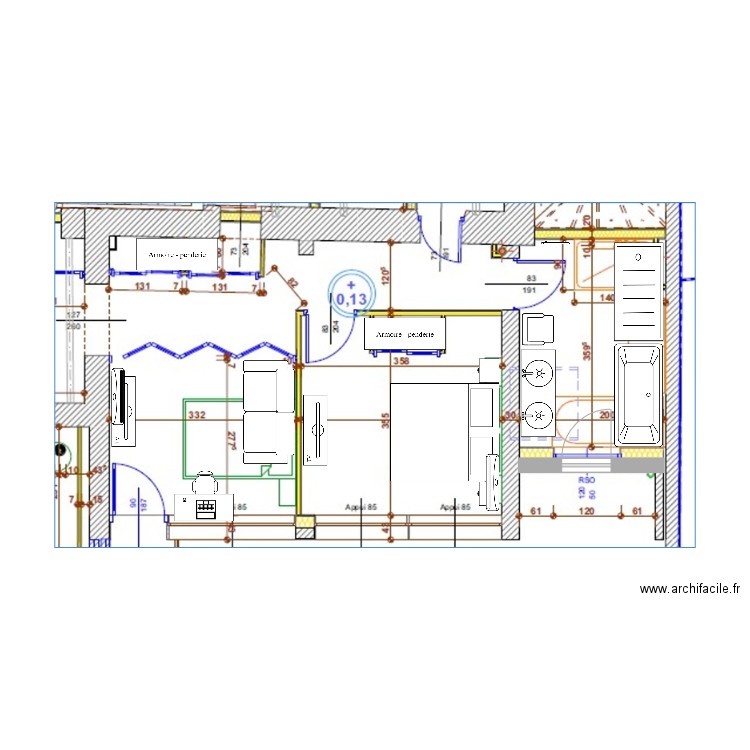 APT 1 CH BUREAU SDB. Plan de 0 pièce et 0 m2