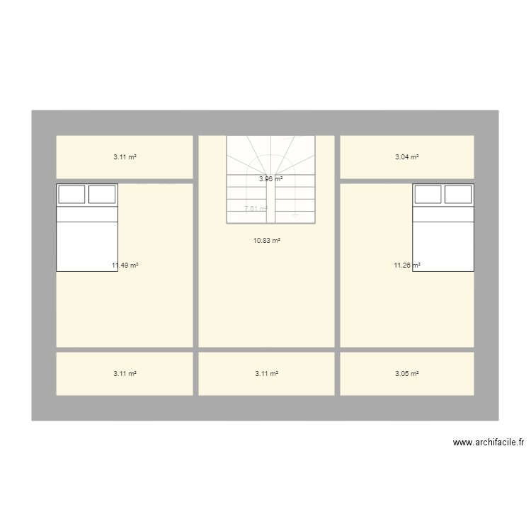 1 étage. Plan de 0 pièce et 0 m2