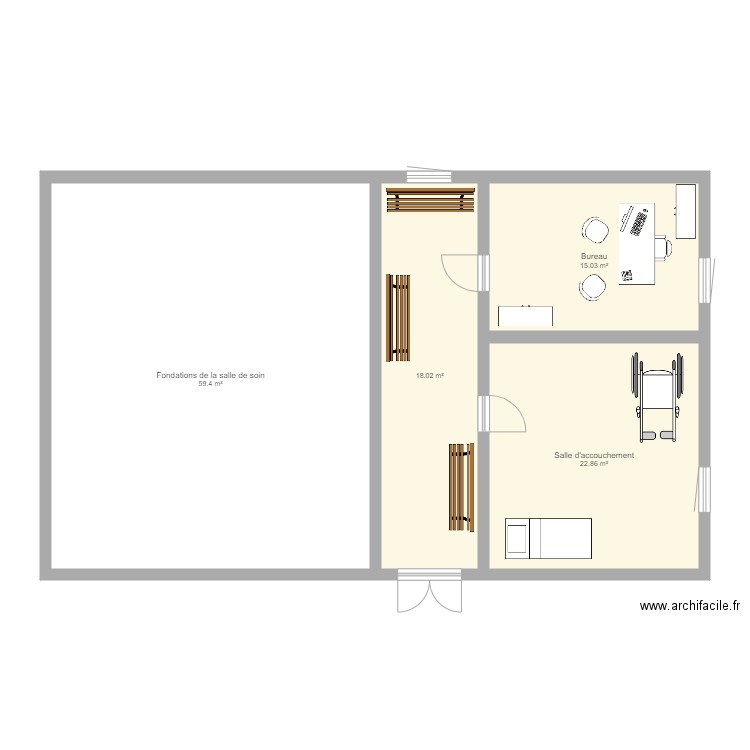 Centre de santé Première année. Plan de 0 pièce et 0 m2