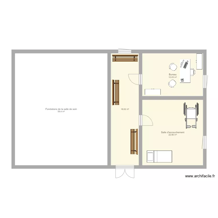 Centre de sant&eacute; Premi&egrave;re ann&eacute;e. Plan de 