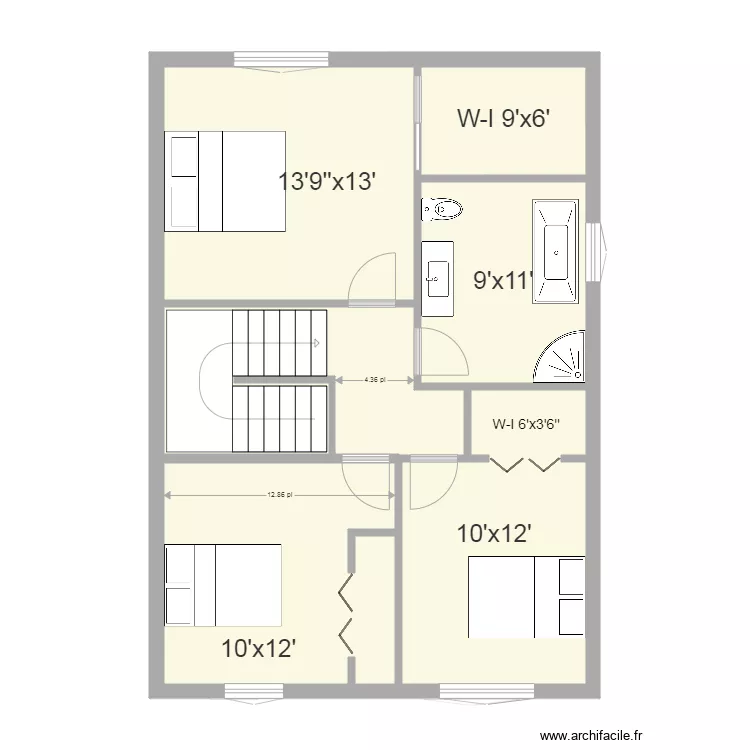 rdc jumel&eacute; 22x40. Plan de 