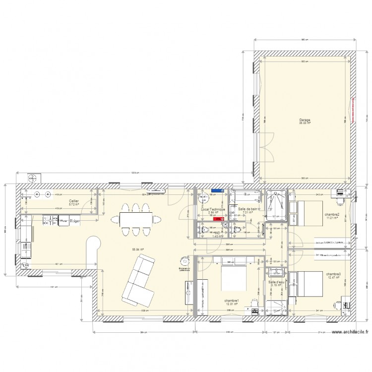 projet nve mdle V2. Plan de 0 pièce et 0 m2