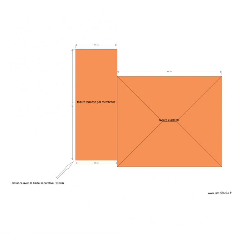 plan des toitures . Plan de 0 pièce et 0 m2