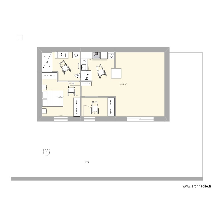 papou. Plan de 0 pièce et 0 m2