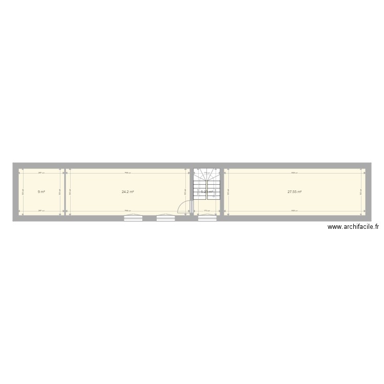 SONIA ETAGE. Plan de 4 pièces et 66 m2