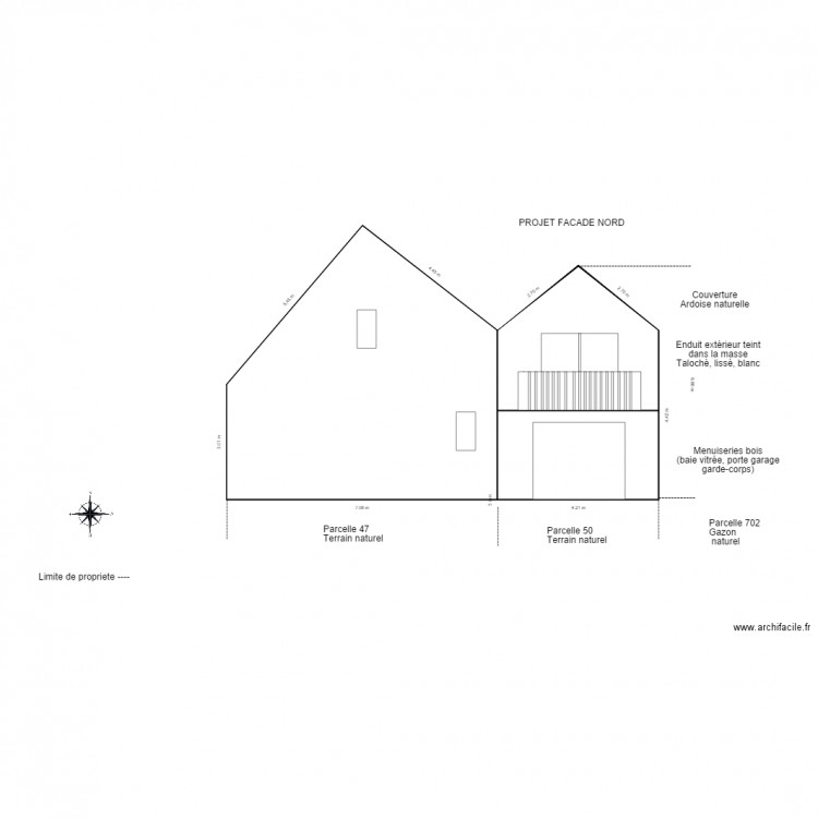 thierry facade nord projet. Plan de 0 pièce et 0 m2