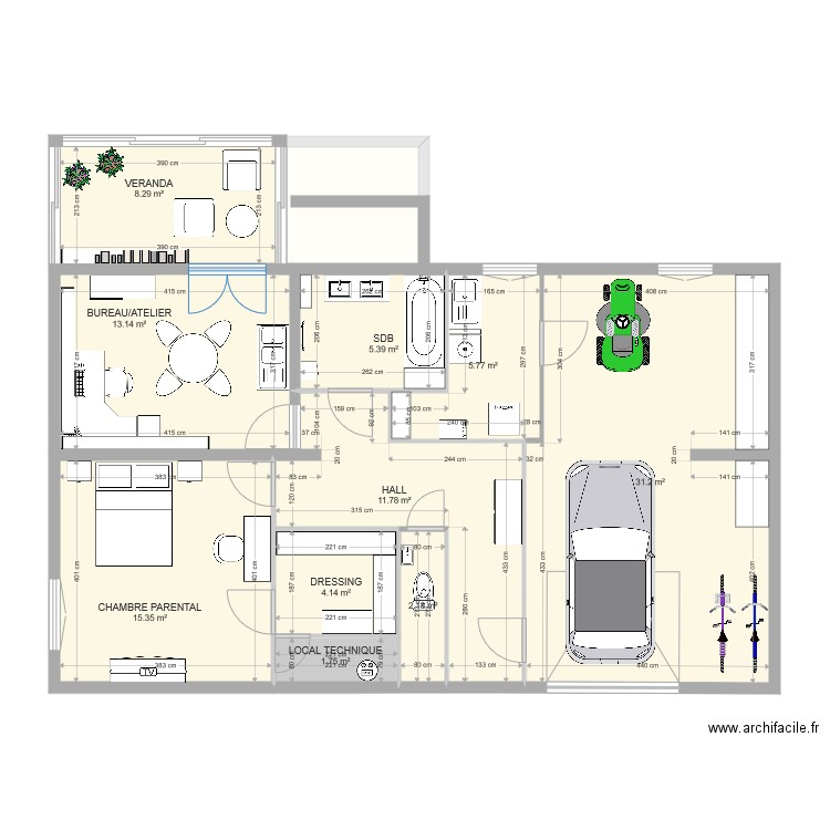 TROQUE AMENAGEMENT SOUS SOL. Plan de 0 pièce et 0 m2