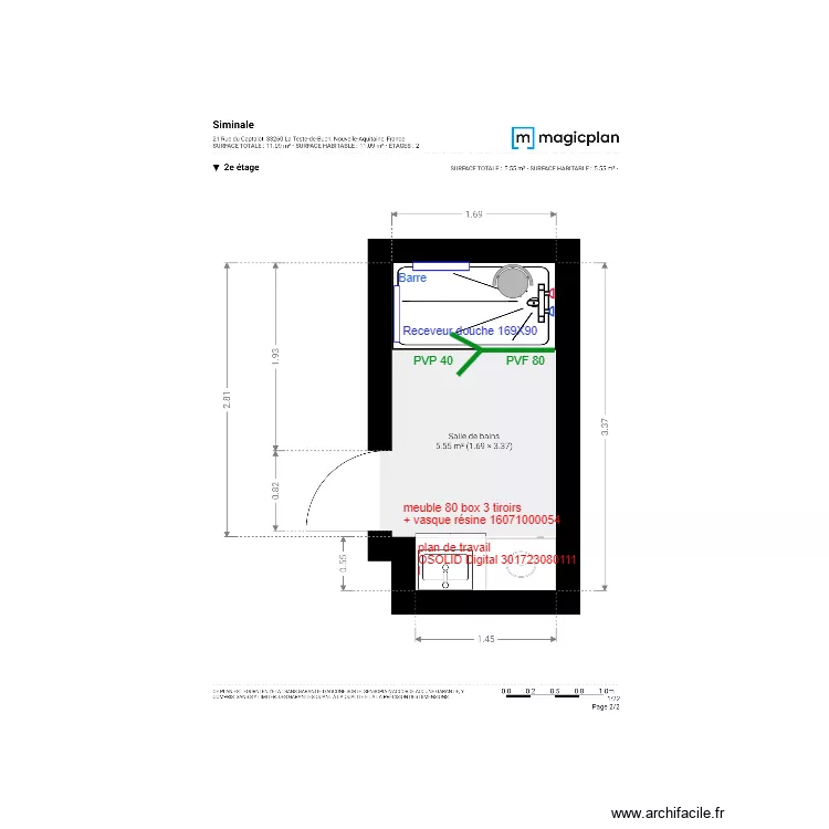 Plan Projet  Mme. Sinimale. Plan de 
