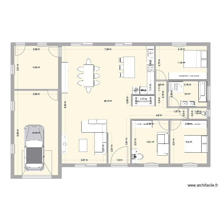 projet 2. Plan de 0 pièce et 0 m2