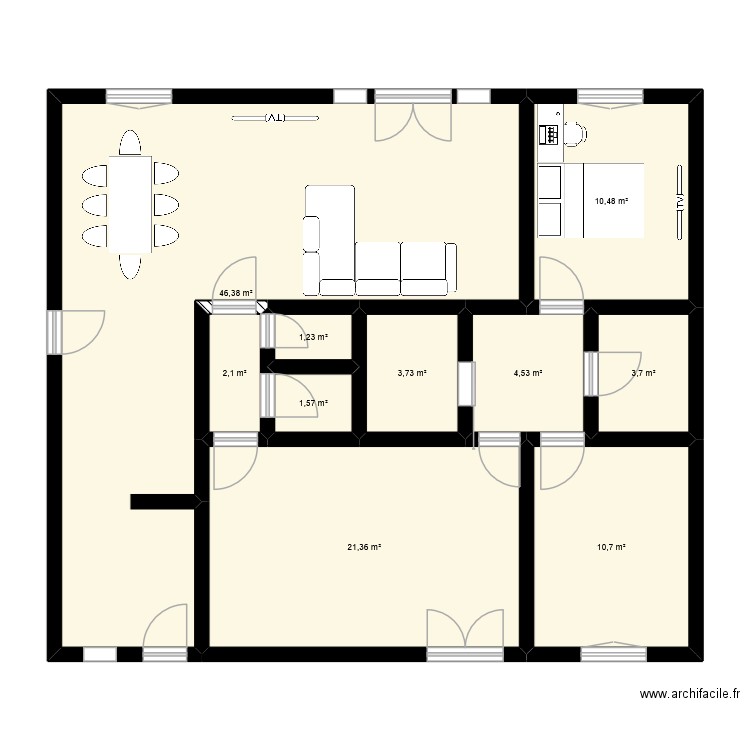 CHAMBLY 2. Plan de 10 pièces et 106 m2
