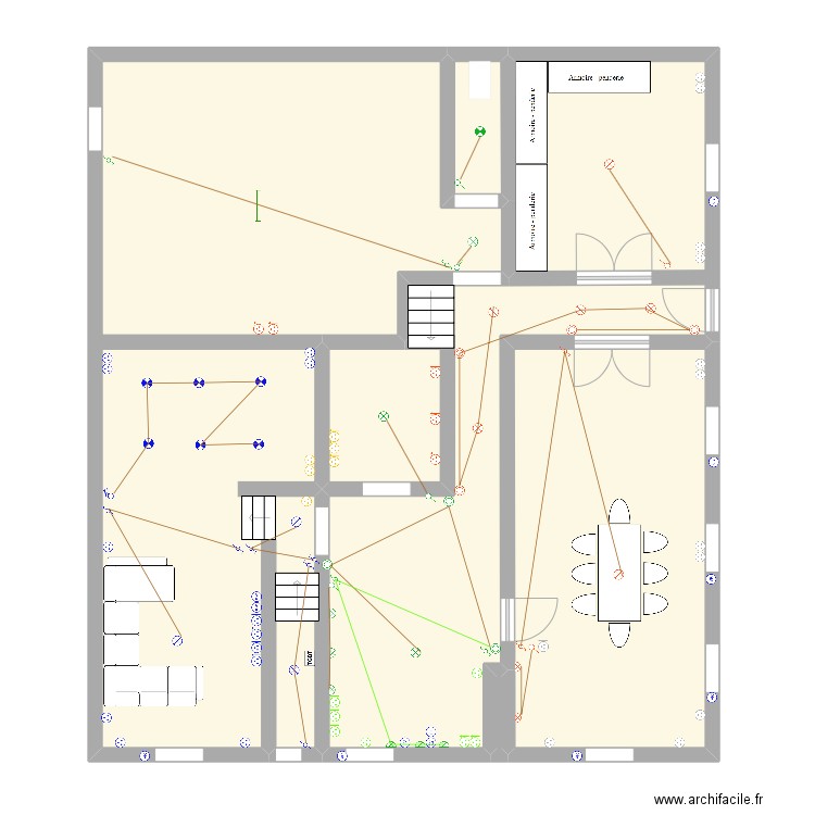 plan boye. Plan de 8 pièces et 263 m2