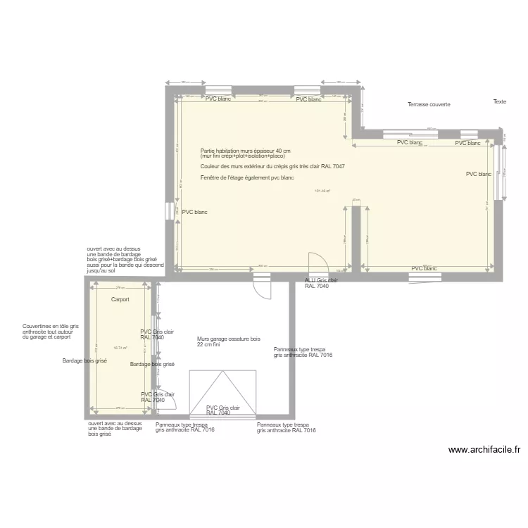 plan de fa&ccedil;ade. Plan de 